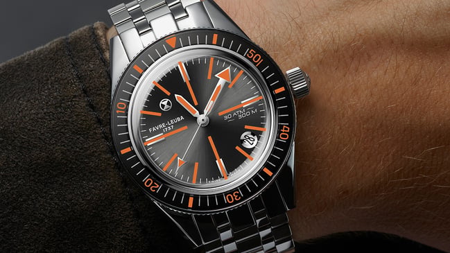 Favre Leuba Deep Raider Revival, Uhr am Handgelenk