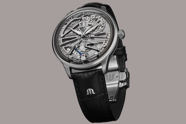 Maurice Lacroix – 1975 Master Grand Date Retrograde, skelettierte Automatikuhr mit retrograder Anzeige