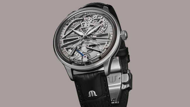 Maurice Lacroix – 1975 Master Grand Date Retrograde, skelettierte Automatikuhr mit retrograder Anzeige