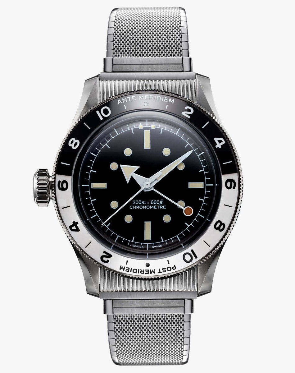 Serica Ref. 8315-1, Edelstahluhr mit GMT-Funktion und Automatikwerk