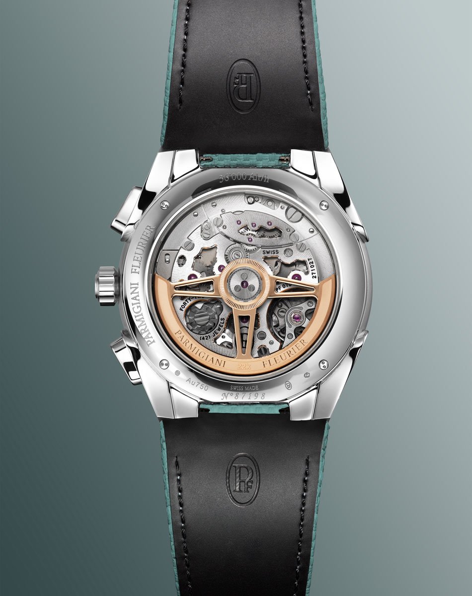 Parmigiani: Tonda PF Sport Chronograph Steel Silver Verzasca Boden