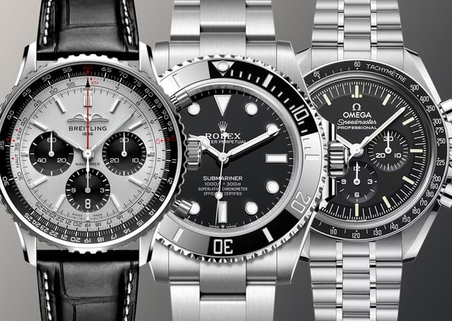 Breitling, Rolex, Omega