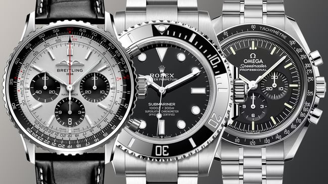 Breitling, Rolex, Omega