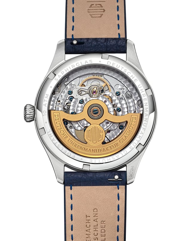 DUG – Purist Typ 2 California Dial, elegante Edelstahluhr aus Glashütte mit Automatikwerk und Lederband