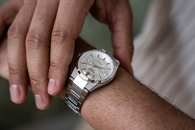 Casio Edifice, Referenz EFK-110-7AER am Handgelenk