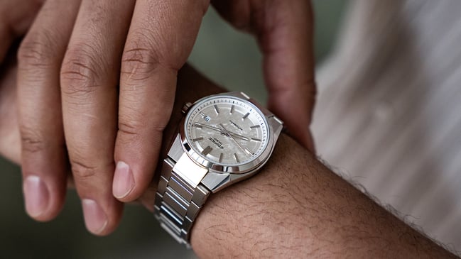 Casio Edifice, Referenz EFK-110-7AER am Handgelenk