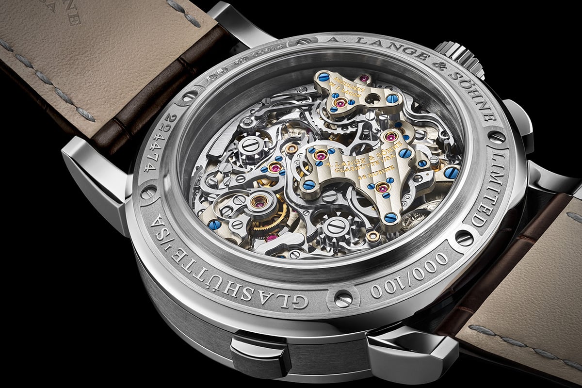 A. Lange & Söhne Triple Split: Bodenansicht Werk