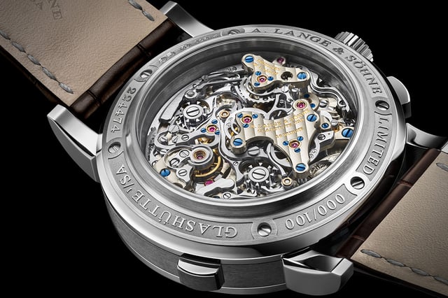 A. Lange & Söhne Triple Split: Bodenansicht Werk