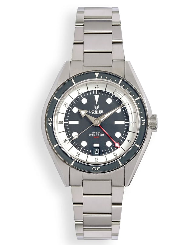 Lorier – Hydra Series III, Retro-Taucheruhr mit Automatikwerk und GMT-Funktion