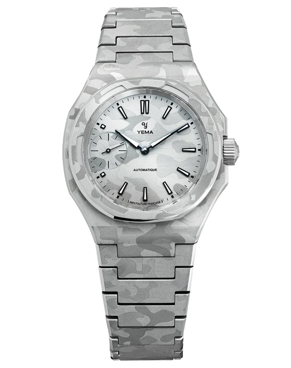 Yema – Wristmaster Slim Small Seconds CMM.29 Camo, ausgefallene Automatikuhr im Camo-Stil