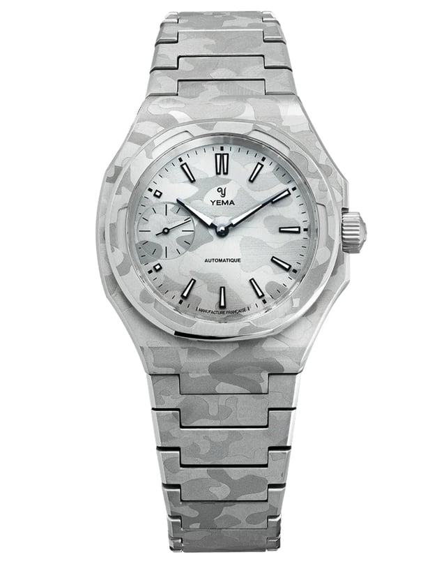 Yema – Wristmaster Slim Small Seconds CMM.29 Camo, ausgefallene Automatikuhr im Camo-Stil