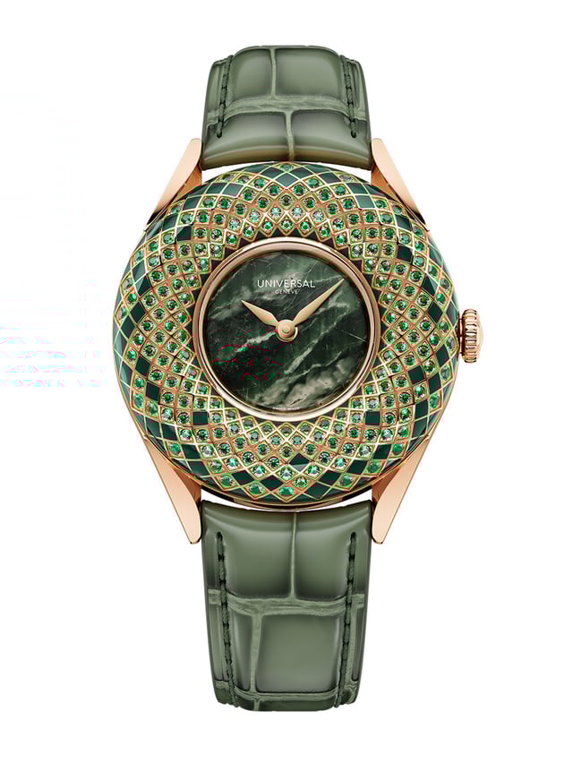 Universal Genève: Dioramic Couture, Ref. UGCC002, Frontansicht Uhr