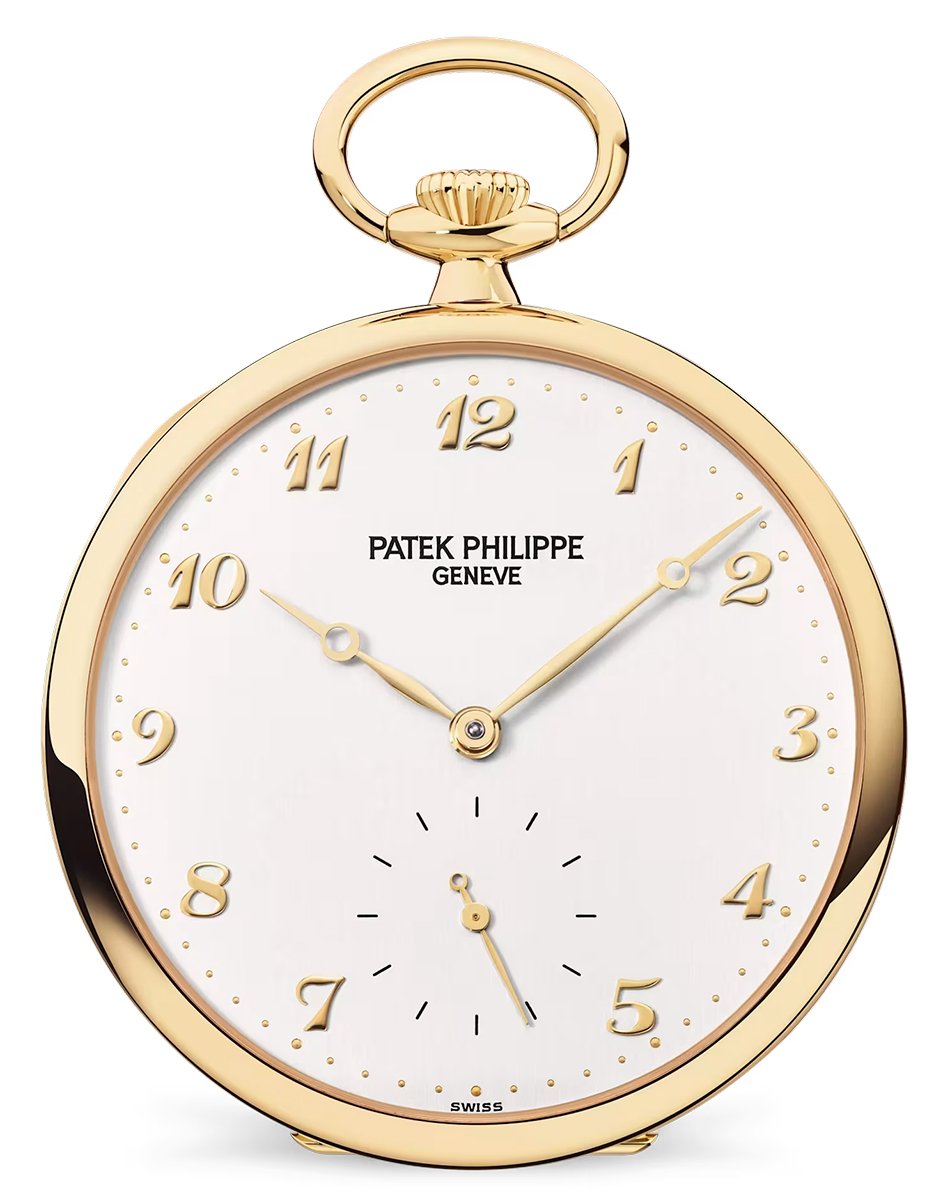 Patek Philippe – 973J-001, luxuriöse Taschenuhr aus Gold mit mechanischem Werk