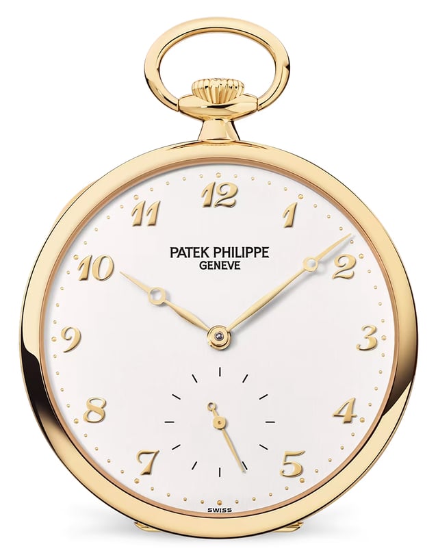 Patek Philippe – 973J-001, luxuriöse Taschenuhr aus Gold mit mechanischem Werk