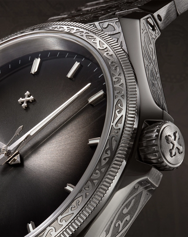 Venezianico – Arsenale Bizantino, Automatikuhr aus Edelstahl mit Ornamentik