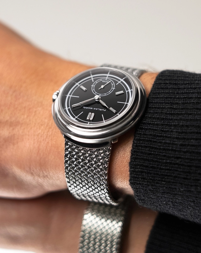 Furlan Marri – Disco Volante Onyx Diamonds, Dresswatch mit Handaufzugskaliber 