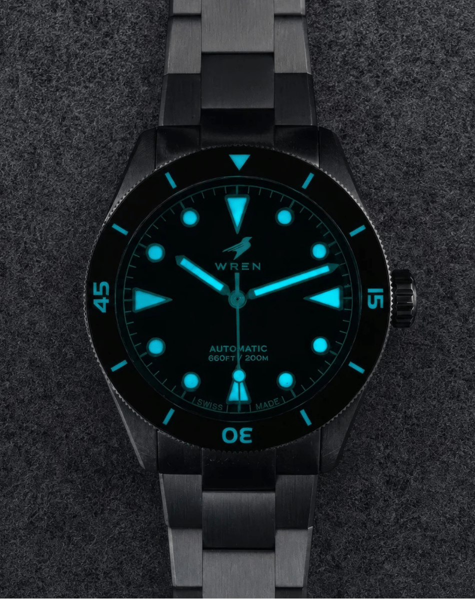 Wren – Diver One Abyss, Taucheruhr aus Edelstahl mit Automatikwerk und Drehlünette