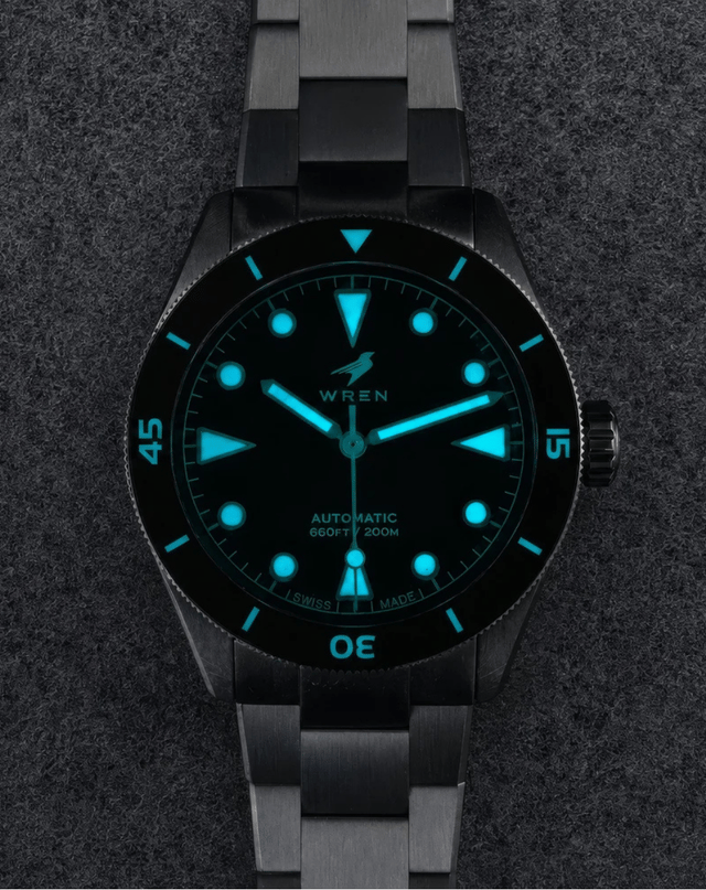 Wren – Diver One Abyss, Taucheruhr aus Edelstahl mit Automatikwerk und Drehlünette