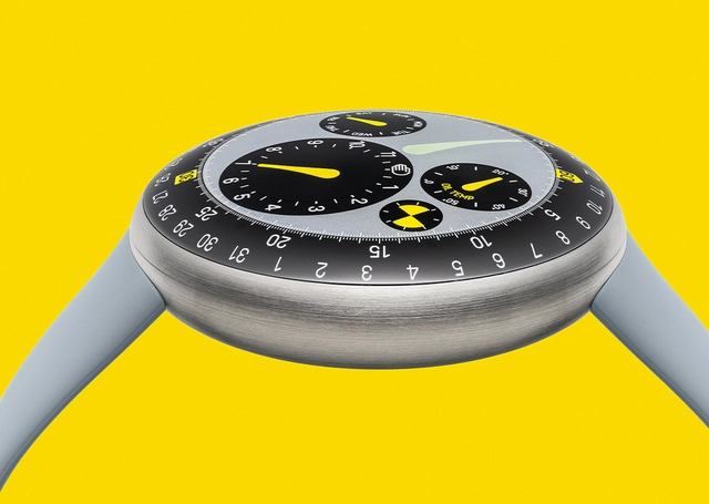 Ressence – Type 3 Marc Newson, ausgefallene Automatikuhr mit Scheibenanzeige und Kautschukband