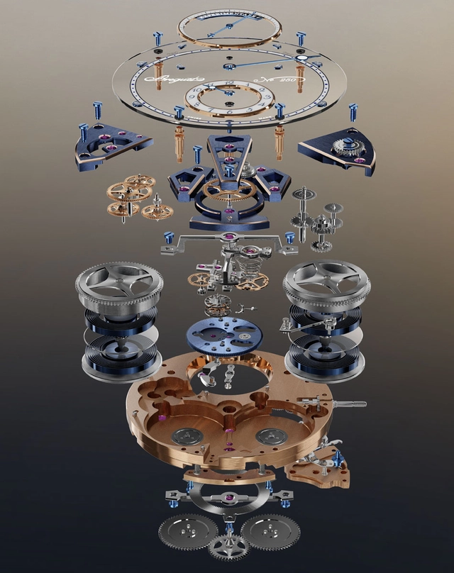 Breguet: Explosionszeichnung des Kalibers 7250