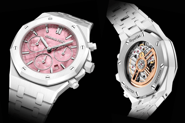 Front und Rückseite, gehäsueboden der Audemars Piguet Royal Oak Selfwinding Chronograph-Serena Williams-Limited Edition