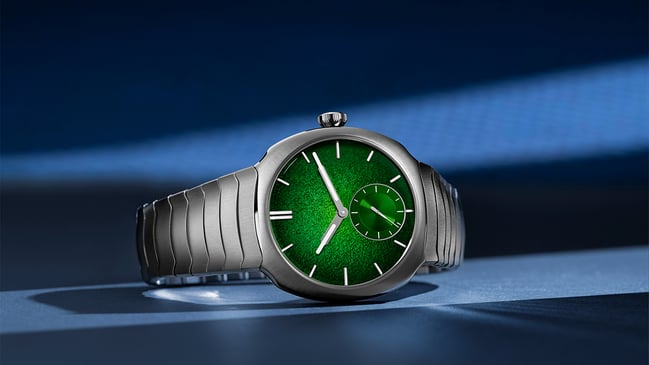 H. Moser & Cie. Streamliner Small Seconds Lime Green Enamel Boutique Edition