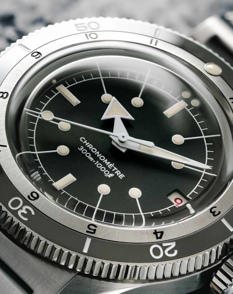 Serica Ref. 5330 Dive Chronometer, Taucheruhr aus Edelstahl mit Datumsanzeige