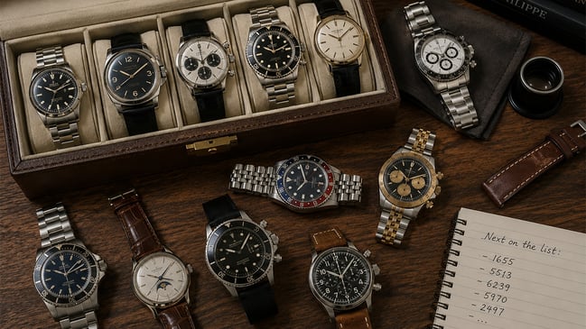 Uhrensammlung bestehend aus Taucheruhren, Dresswatches und Co.