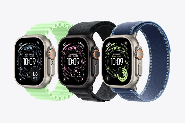 Apple Watch Ultra, drei Modelle mit Bändern