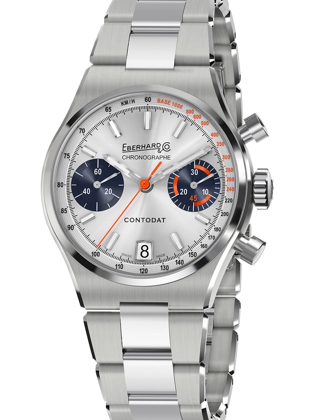 Eberhard &. Co Contodat Chronograph, Referenz 31156.03 mit silbernem Zifferblatt