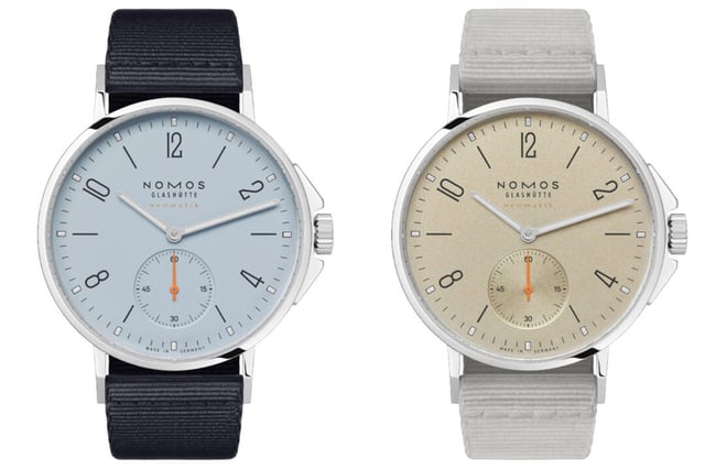 Nomos Glashuette Ahoi neomatik sky und sand: zwei Uhren