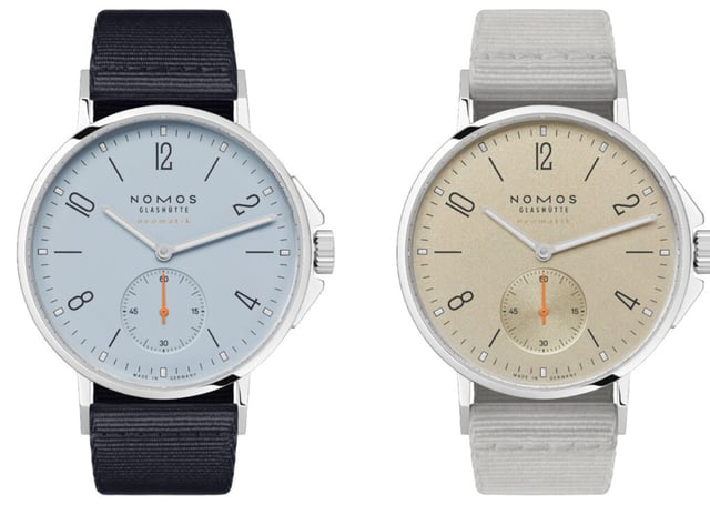 Nomos Glashuette Ahoi neomatik sky und sand: zwei Uhren