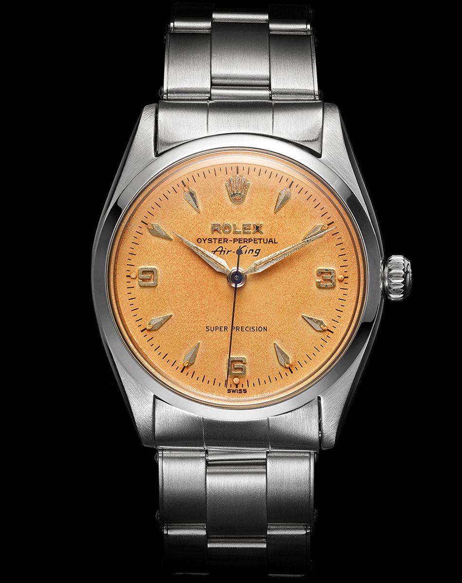 Rolex Air-King, Vintage-Luxusuhr mit verfärbtem Zifferblatt