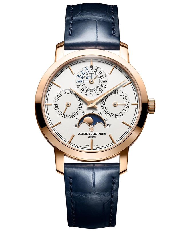 Vacheron Constantin – Traditionnelle Ewiger Kalender Extra-Flach, Dresswatch am Lederband