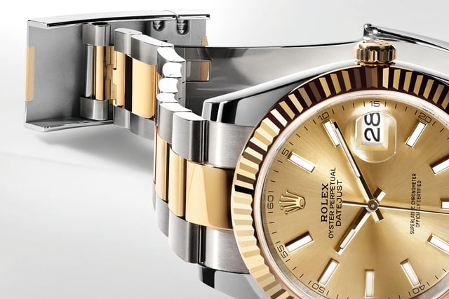 Rolex: Datejust 41 in Oystersteel und Gelbgold Ref. 126333 - Close-up