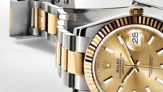 Rolex: Datejust 41 in Oystersteel und Gelbgold Ref. 126333 - Close-up