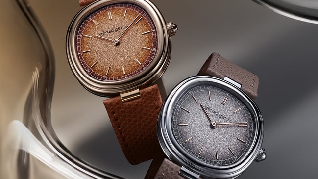 Gérald Genta – Geneva Time Only, Dresswatch aus Gold mit Automatikwerk und Lederband
