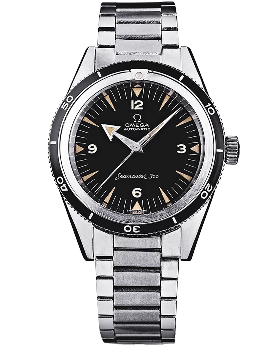 Vintage Omega Seamaster 300, Taucheruhr aus Edelstahl mit Automatikwerk