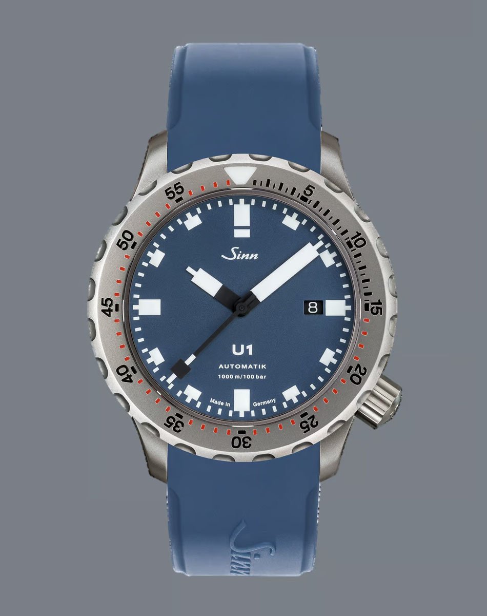 Sinn: U1 B mit blauem Silikonband
