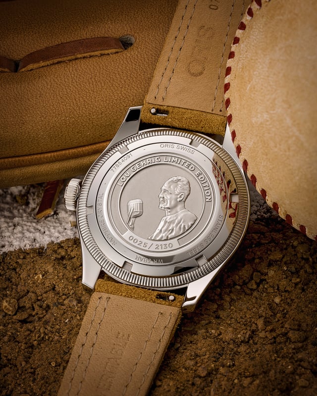 Oris Lou Gehrig Limited Edition, Gehäuseboden