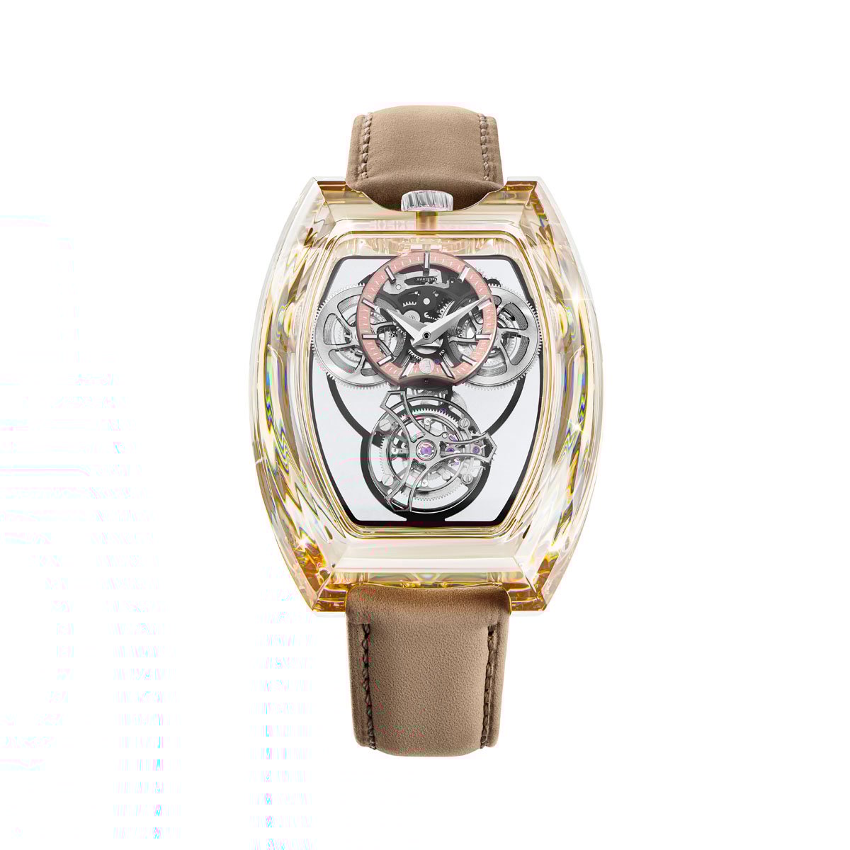Artya: Purity Moissanite Curvy Tourbillon Front
