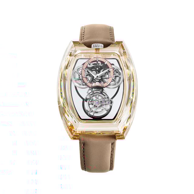 Artya: Purity Moissanite Curvy Tourbillon Front