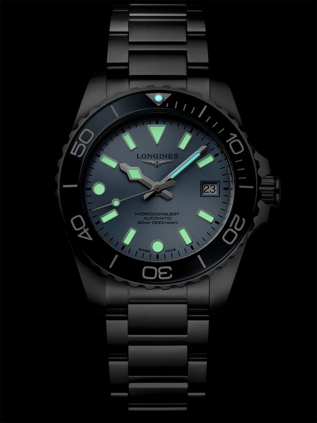 Longines HydroConquest, Ref. L3.779.4.98, Nachtansicht Uhr