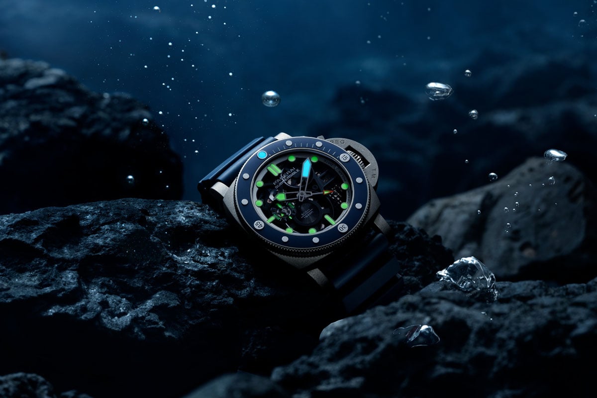Panerai: Submersible GMT PAM01495 im Wasser