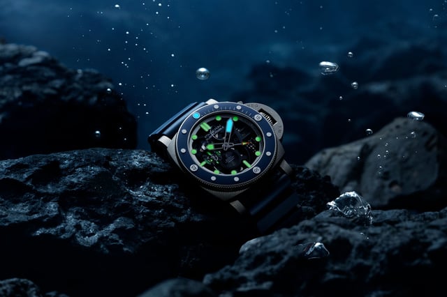 Panerai: Submersible GMT PAM01495 im Wasser