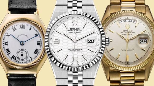 Rolex: erste Oyster, Land-Dweller, erste Datejust