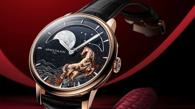 Arnold & Son: Perpetual Moon 41.5 Red Gold "Year of the Horse"