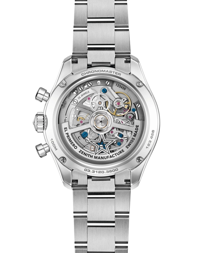 Zenith Chronomaster Sport Meteorite: Kaliber El Primero 3600, sichtbar durch den Glasboden