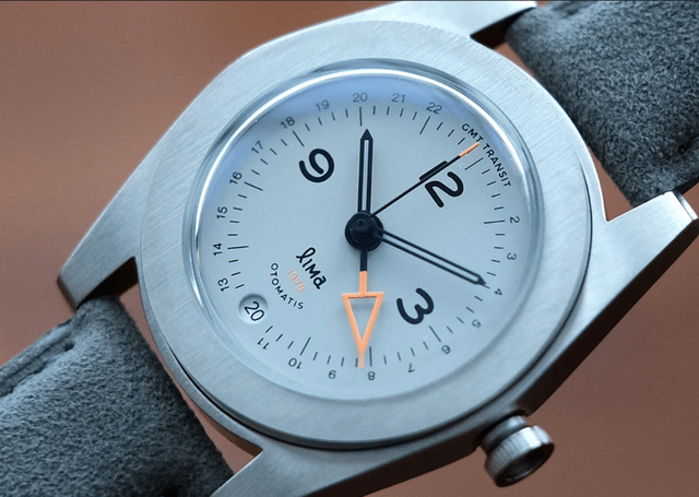 Lima – GMT Transit Grey, Edelstahluhr mit GMT-Funktion und grauem Zifferblatt