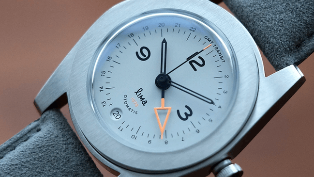 Lima – GMT Transit Grey, Edelstahluhr mit GMT-Funktion und grauem Zifferblatt